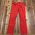 Adriano Goldschmied Red USA Made Skinny Mid Rise Denim Pants Womens Size 12