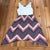 French Atmospheres Multicolor Striped Sleeveless A-Line Style Dress Women Size M