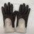Charter Club Brown Leather Solid White Cotton Winter Gloves Women's Size M