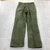 Vintage US Military Green Straight legged High-Rise Pants Adult Size 30 x 31