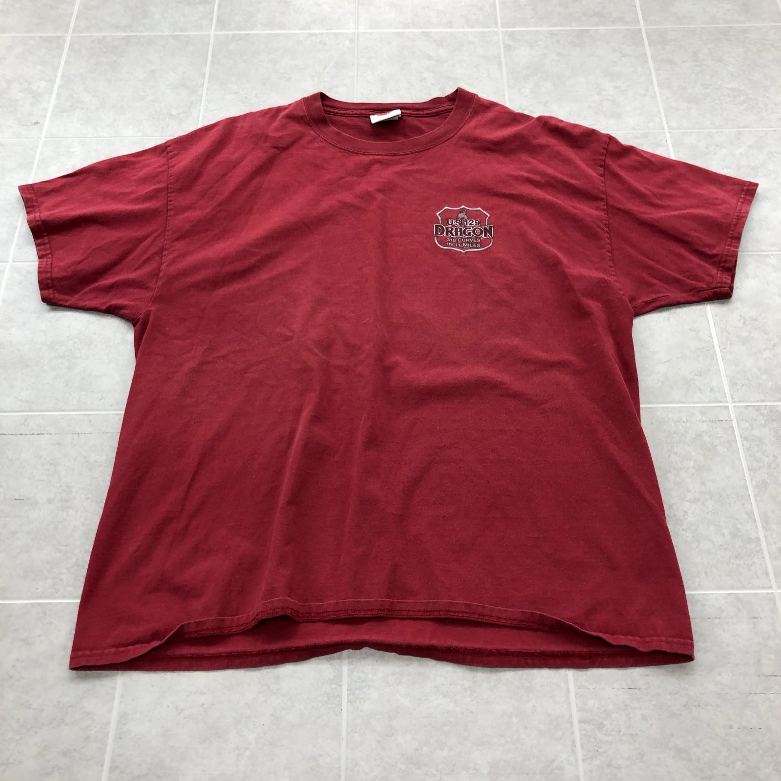 Vintage Harley Davidson Red Short Sleeve Crew Graphic Logo T-shirt Adult Size XL