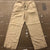 Vintage Saxon Trouser MFG CO Beige Military Uniform Khaki Field Pants 1956 32-35