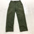 Vintage Green Flat Front Chino Tapered Regular Military Pants Adult Size 32X31