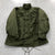 Vintage Green US Military Long Sleeve Full-Zip Military Jacket Adult Size ML