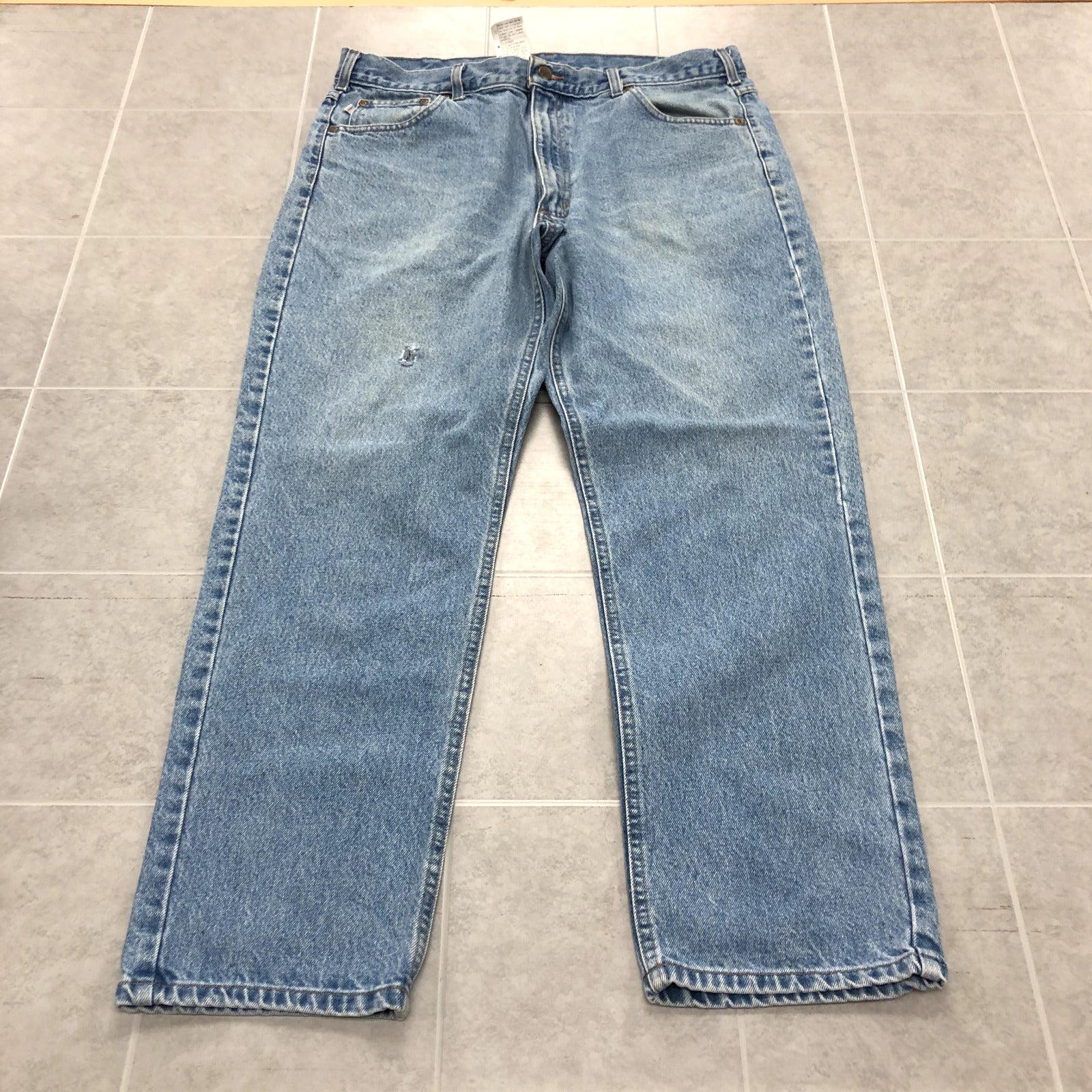 Carhartt Blue Straight legged Mid-Rise Denim Jeans Adult Size 38 x 30