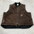 Vintage Carhartt Brown Full-Zip Sleeveless Insulated Lined Vest Adult Size 2XL