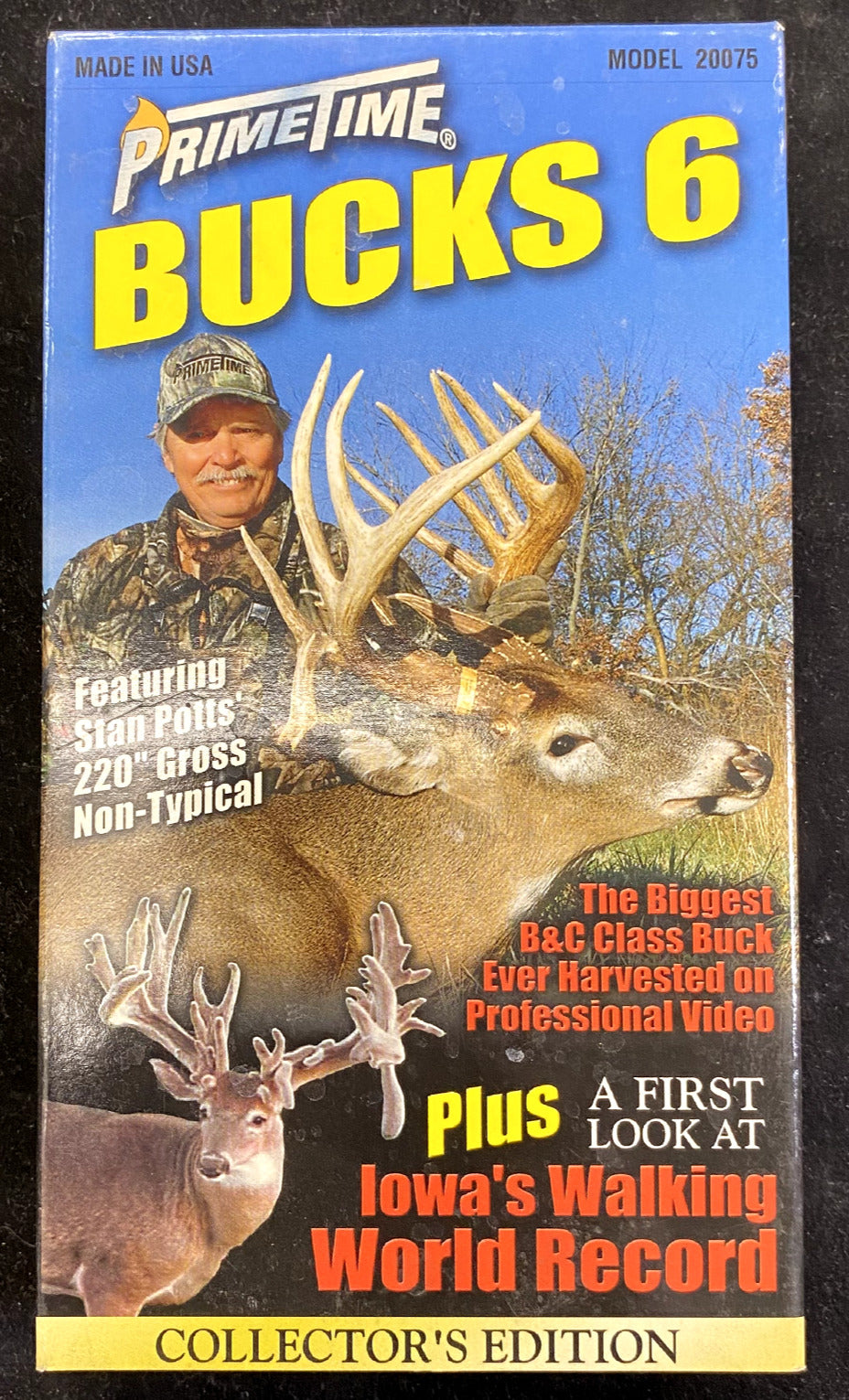 Primetime Bucks 6 collectors edition VHS tape 20075 Stan Potts deer hunting