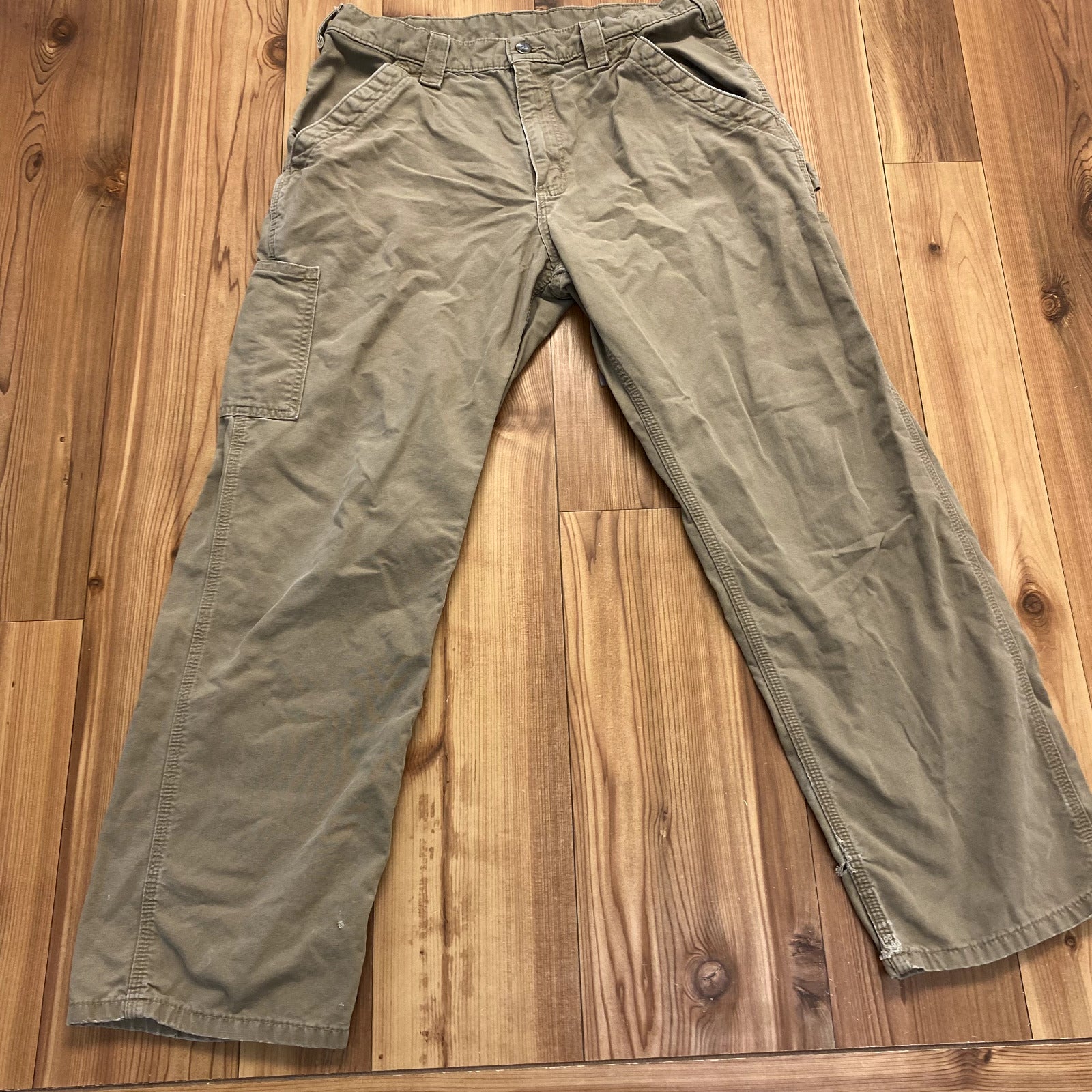 Carhartt Brown Cargo Straight Leg Regular Fit Cotton Pants Adult Size 30/27