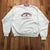Vintage M C Energy White Pink Double Collar Grandma Logo Sweatshirt Adult Size M