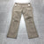 Paige Beige Straight legged Mid-Rise Flat Front Jeans Adult Size 28