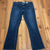 Carhartt Blue Slim Fit Boot Cut Cotton Solid Flat Front Jeans Women's Size 14T