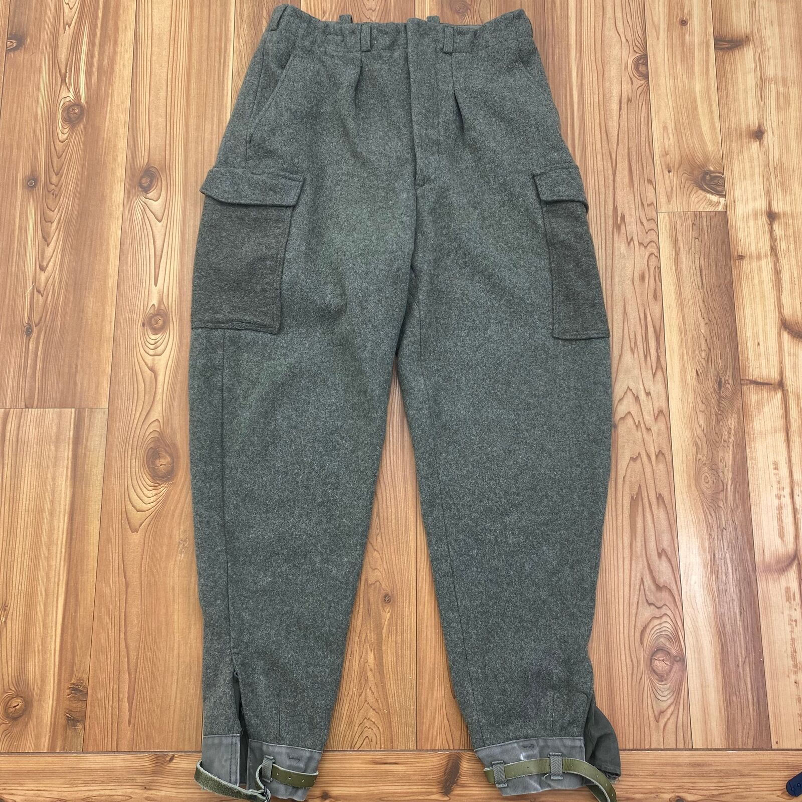 Vintage Military Surplus Gray Heavy Wool Pants Nation Unknown Adult 32x31