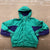 Vintage GANT Green Purple Colorblock Zip Up Rain Jacket Windbreaker Adult Size M