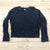 J. Crew Black Fleece Light Weight Pullover Long Sleeve Sweatshirt Adult Size S