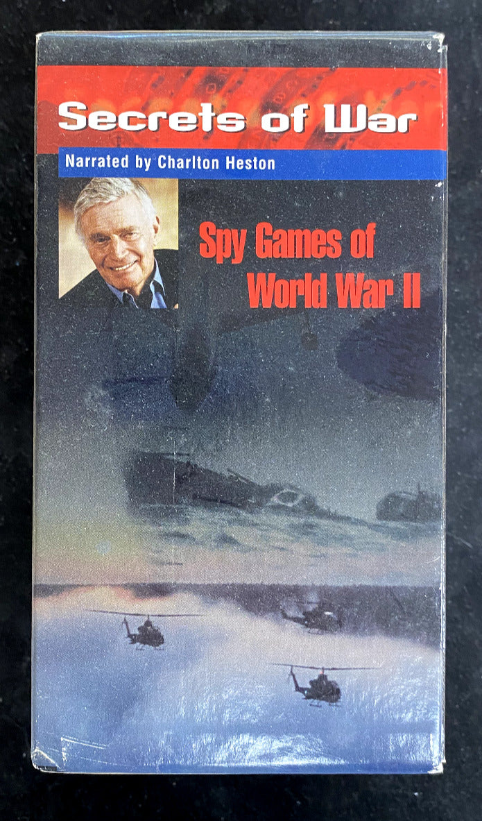 Secrets of War Narrated By Charlon Heston Spy Games of WWII - VHS Collection