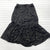 New Evereve Black Grey Tropical Zebra Print Ruffled Skirt Women's Size L