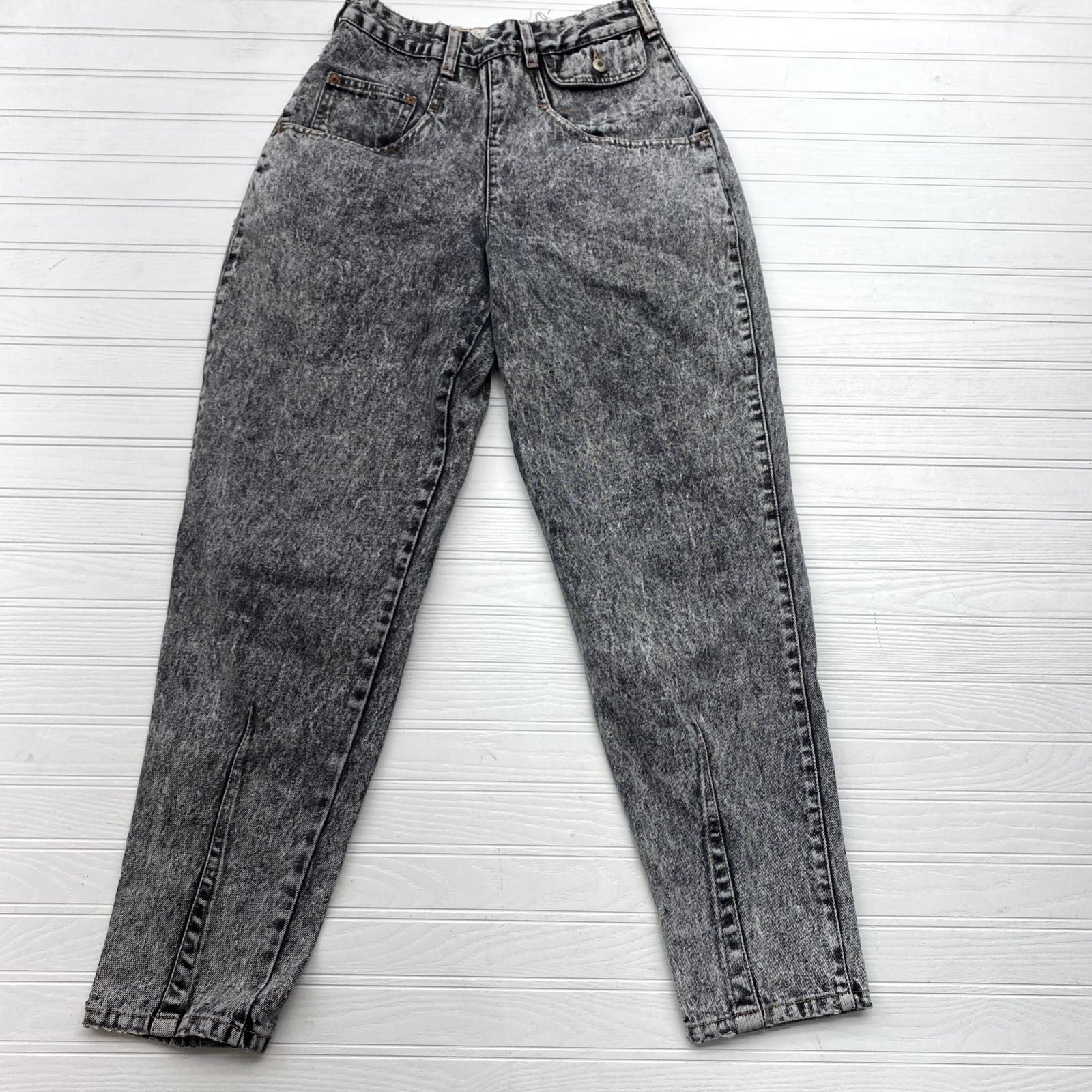 RARE Vintage Unionbay Black Acid Wash Denim High Waist Mom Jeans Women's Size 9