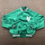 Vintage Pla Jac Green Satin Bomber Jacket M Hound Dog Adult Size M Made In USA