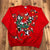Vintage Tee Dee's Red Christmas Light Cats Graphic Pullover Sweater Adult Size M
