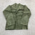 Vintage US Military Green Long Sleeve Button Up Uniform Shirt Adult Size M