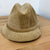 Vintage Sears Tan Solid  Corduroy Casual Wear Fedora Hat Adult Size 7-7 1/8