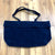 Karl Lagefeld Parfums Blue Velvet Large Zip Closure Gift With Purchase Handbag
