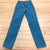 Vintage Denim Jeans Blue Solid Plain Wide Leg Straight Pants Adult Size 11