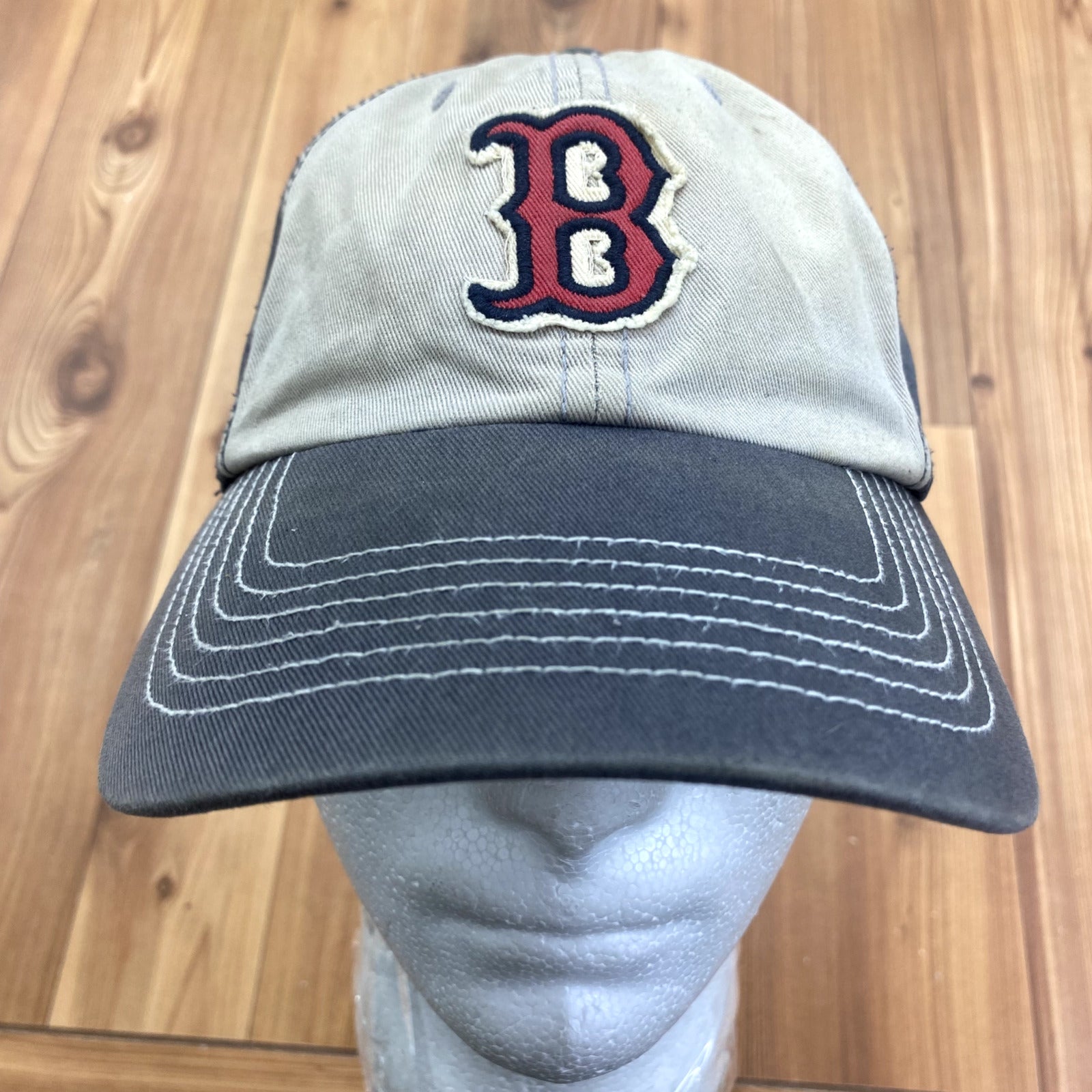 '47 Twins Gray Boston Red Sox Cotton Twill Flexy Fit Baseball Cap Adult Size L