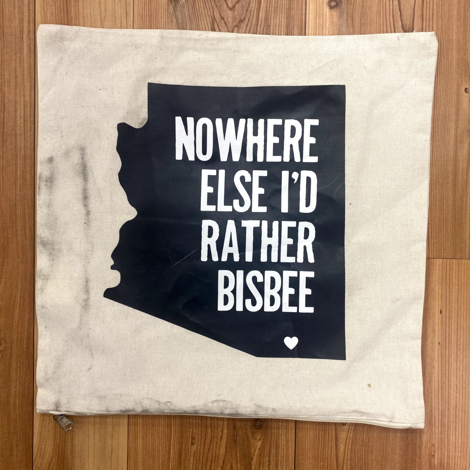 Hit Promotions Beige Arizona Nowhere Else I'd Rather Bisbee Canvas Bag
