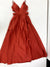 Jules & Cleo Orange Satin Sweetheart High Slit Formal/Prom Dress Women's Size 8