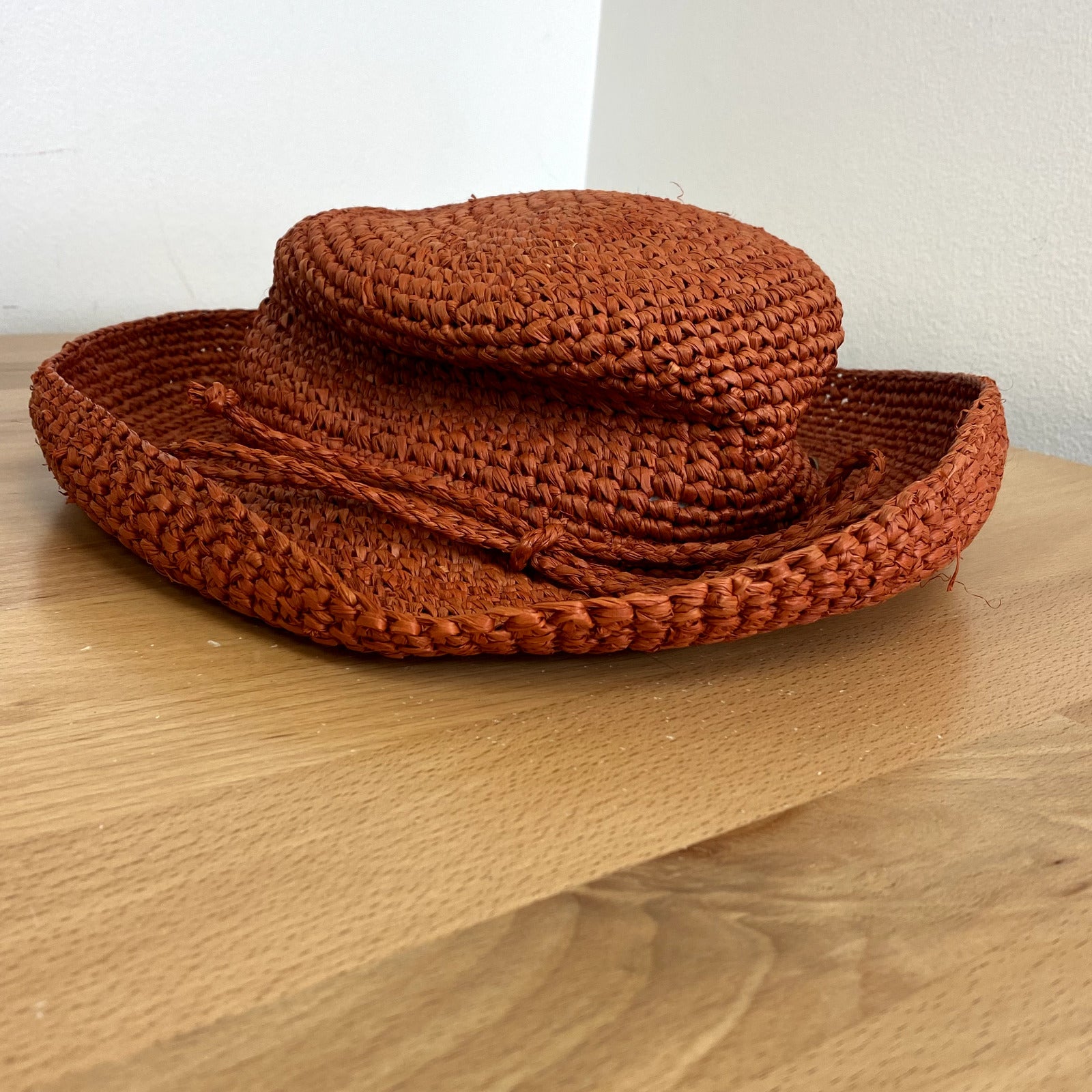 Scala Collection Orange Natural Fiber Woven Beach Straw Hat One Size Fit All