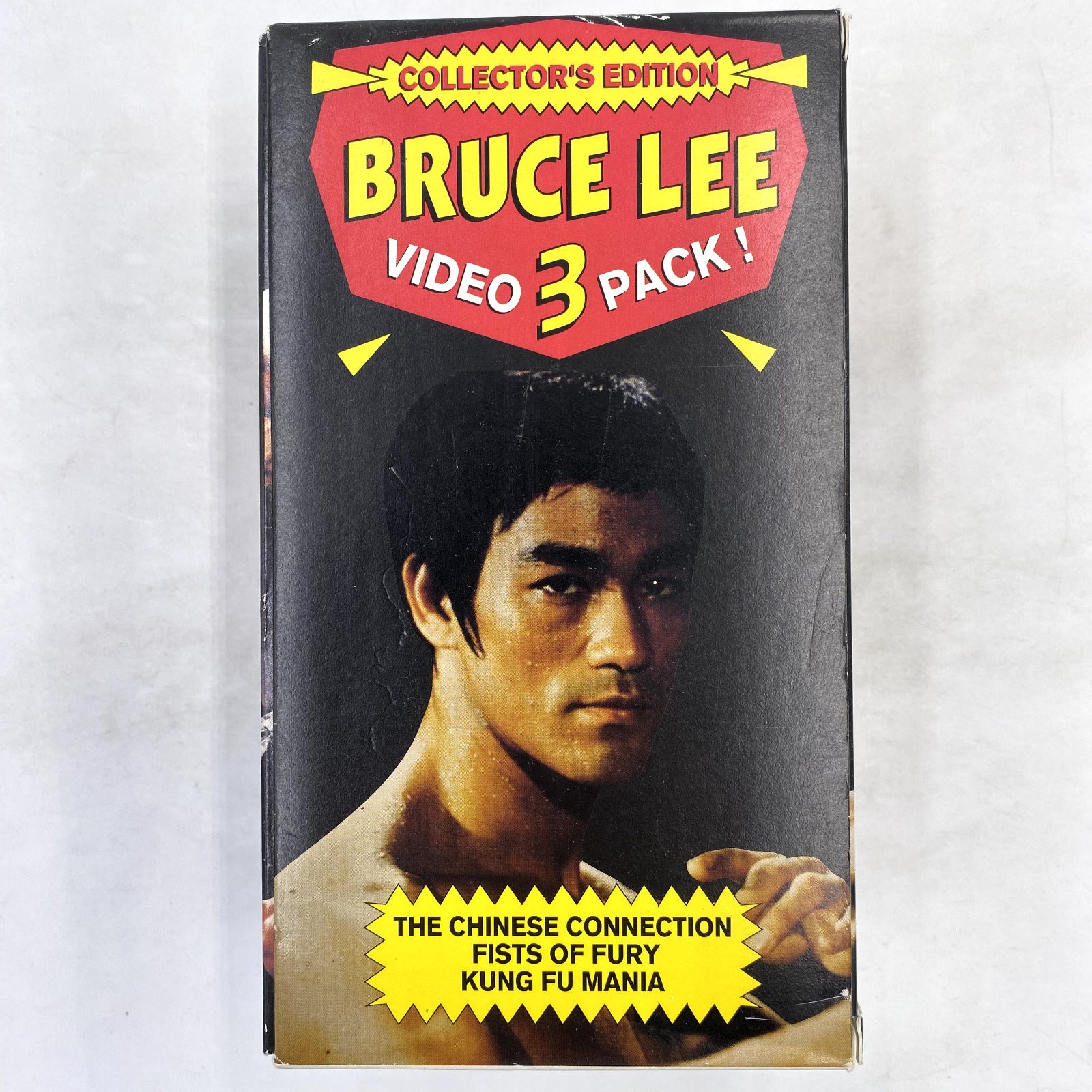 Bruce Lee Video 3 Pack VHS - Chinese Connection - Fists of Fury - Kung Fu Mania