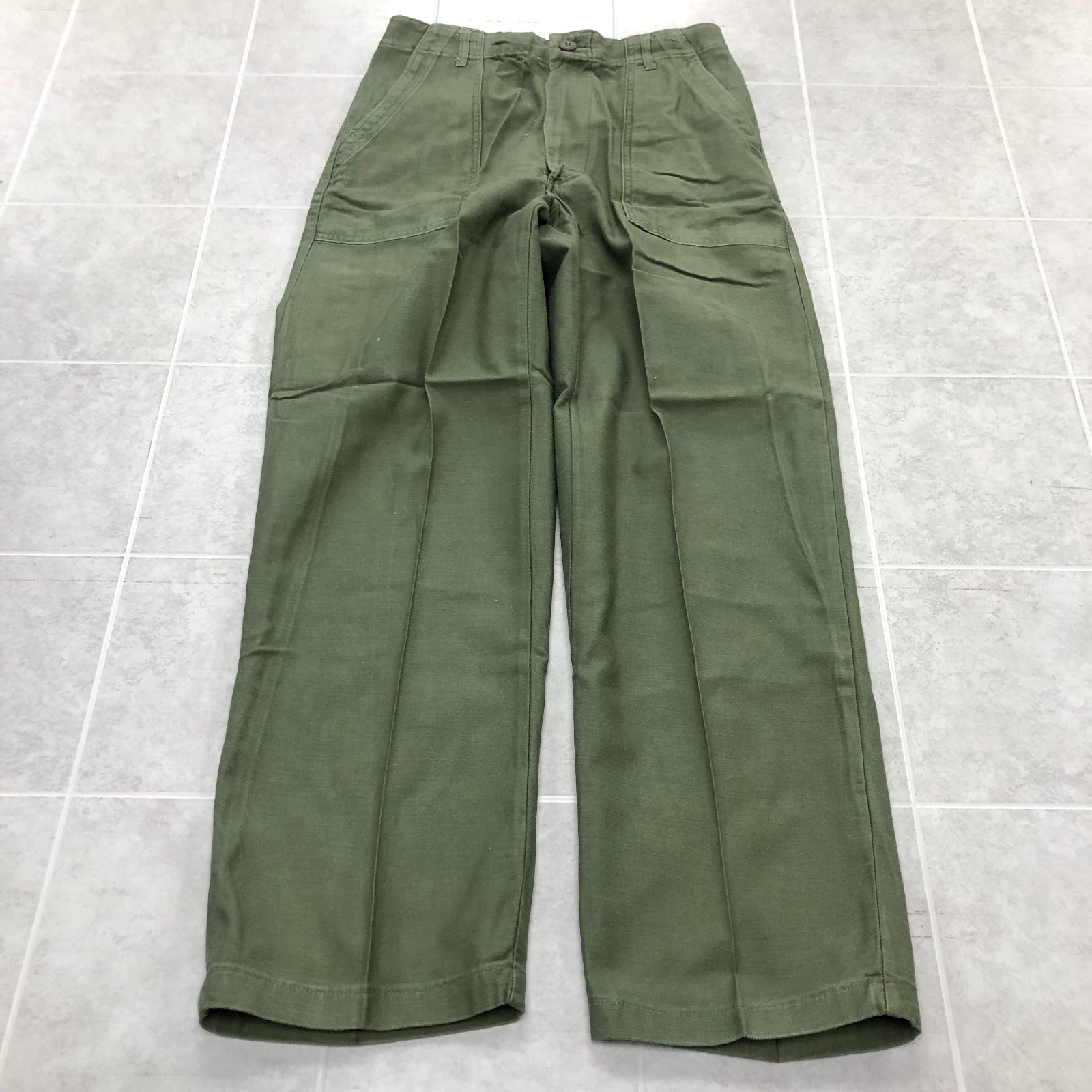 Vintage US Military Green Straight legged High-Rise Pants Adult Size 32 x 31