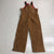 Vintage Carhartt Brown Quitted Zip Pockets Snap Bib Overalls Men's Size 42x34