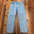 Levis Blue 501 Fade Button Fly Flat Front High Rise Denim Jeans Women Size 27x26