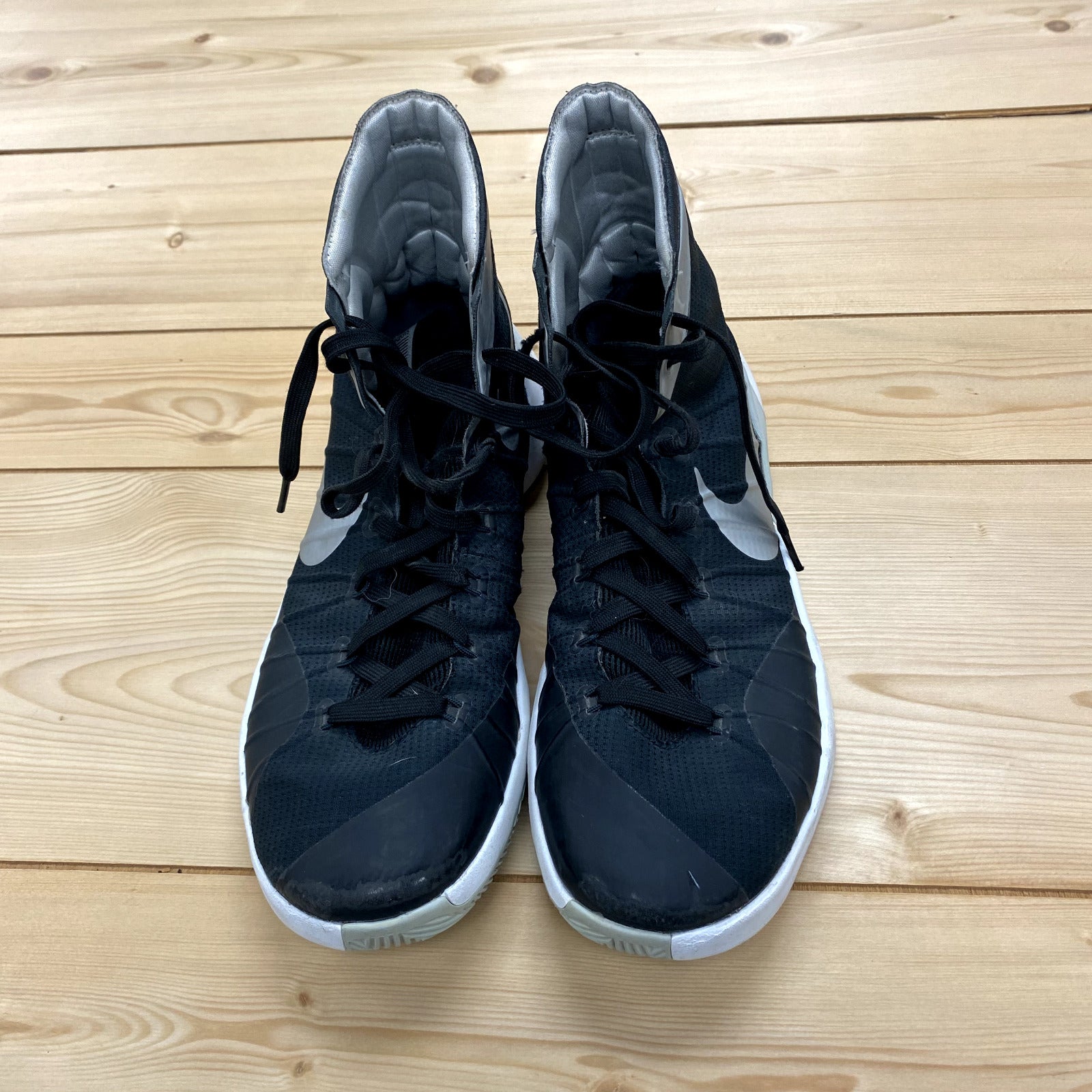 NIKE 749645-001 HYPERDUNK 2015 Basketball Sneakers Shoes Black White Men Sz 10.5