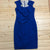 Calvin Klein Blue SheathFitted Sleeveless Cotton Blend Classic Dress Women's 4
