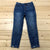 Madewll Blue Denim 10" High Rise Stretch Button Up Capri Jeans Women Size 29P