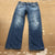 Adrianano Goldschmied Blue Straight Leg Distressed Denim Jeans Adult Size 34
