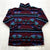 Vintage Denim Express Multicolor Geometric 1/4 Zip Sweatshirt Women's Size S