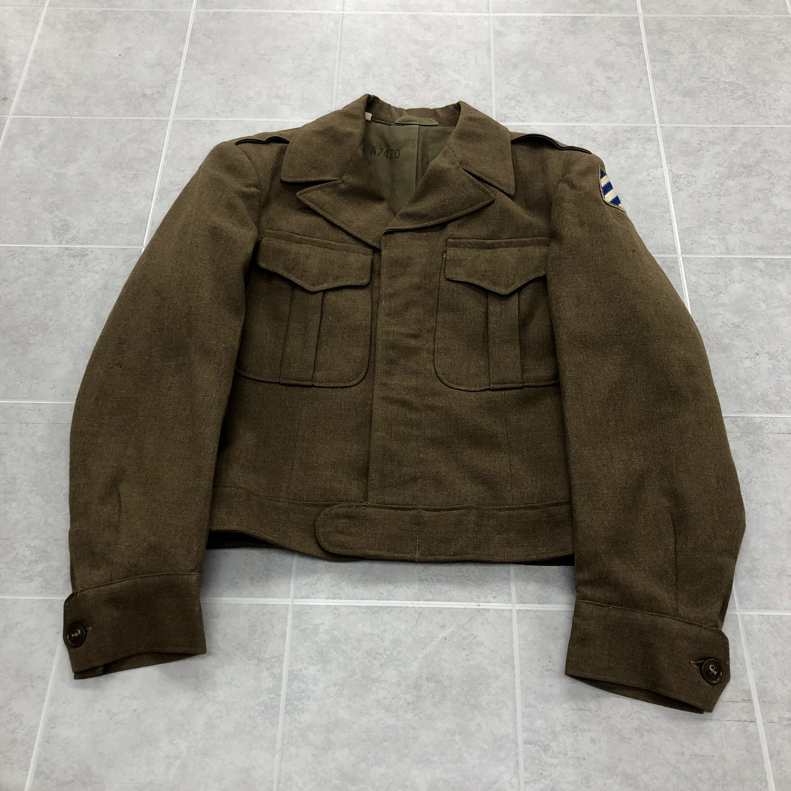 Vintage US Military Long Sleeve Lined 1945 IKE Jacket Adult Size 36R