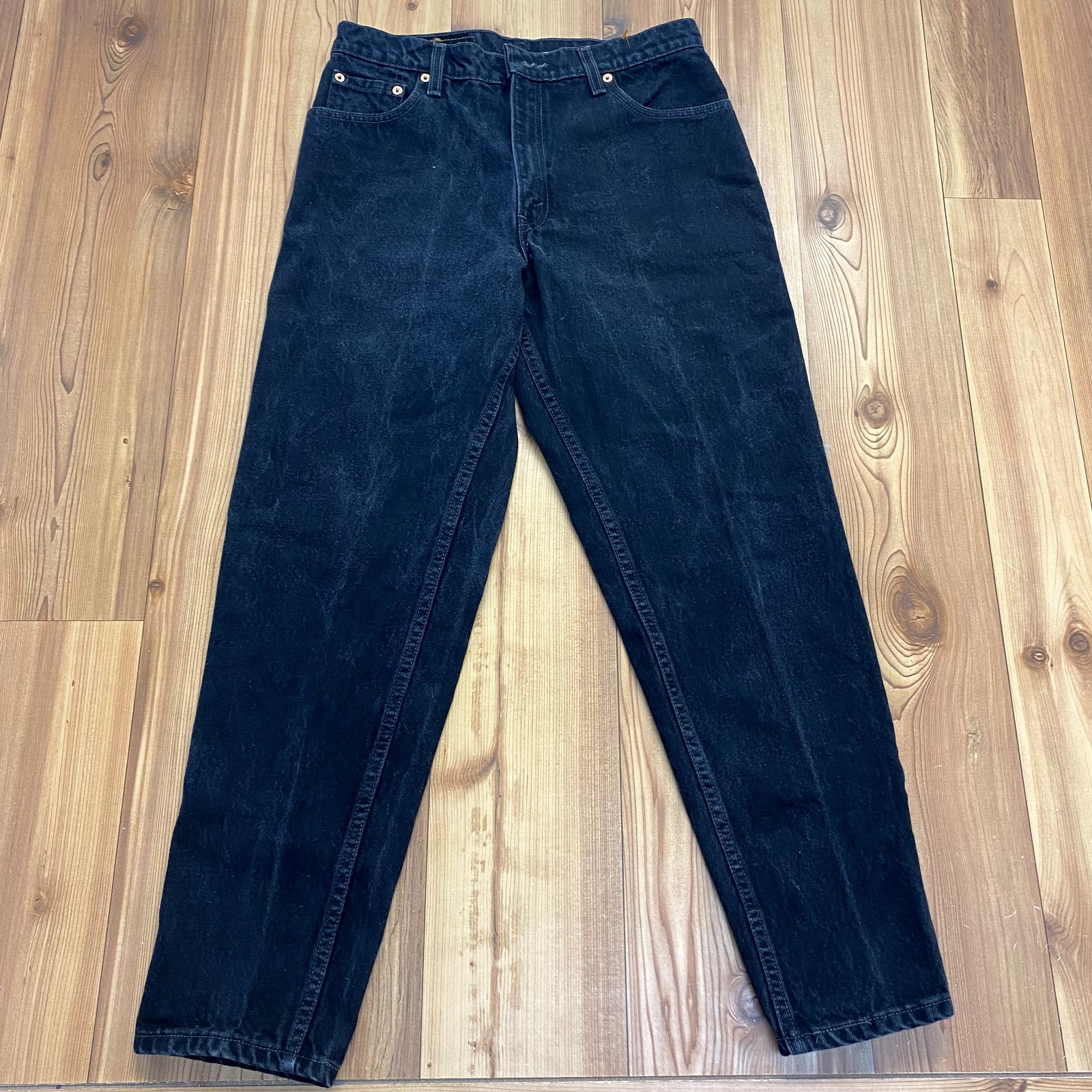 Vintage Levi Strauss & Co 550 Black Skinny Flat Front Jeans Women's Size M