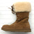 Ugg Tan Suede Fur Lined Full Lace Up Snow Boots Model 1892 Womens Size 8