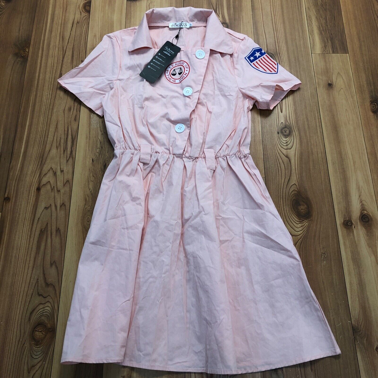 New GI King Pink A League of Their Own Dottie Baseball Costume Dress Size Small