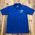 Russell Blue KU Kansas Jayhawks Short Sleeve 1/4 Button Shirt Adult Size M