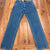Harley Davidson Blue Denim Flat Front Mid Rise Regular Fit Jeans Mens Size 34x36
