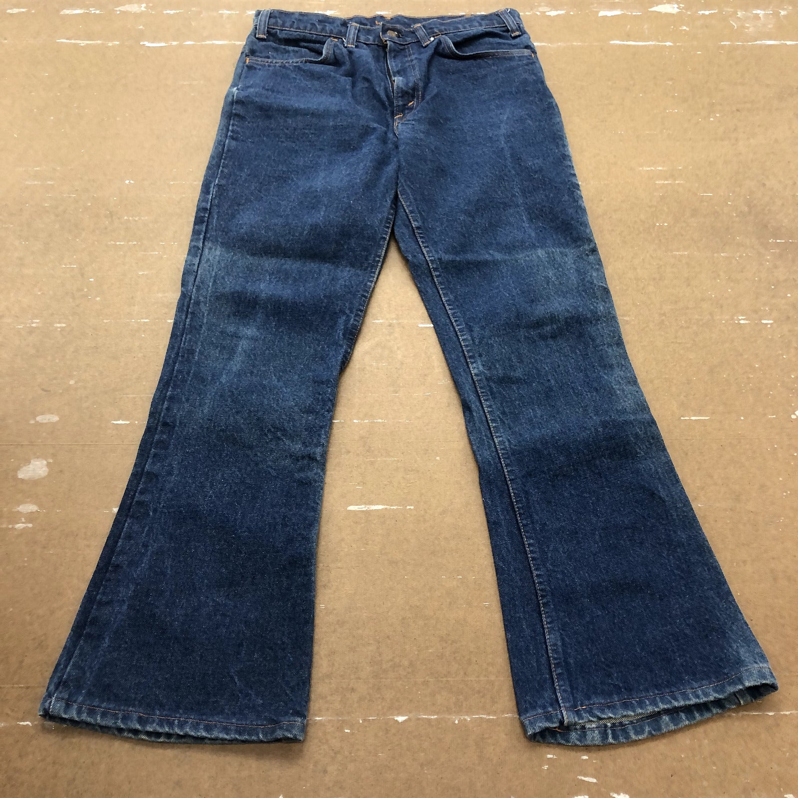 Vintage Levi's Orange Tab Blue Denim Flared Boot Cut Jeans Adult Size 34 x 36