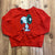 Peanuts Red Pullover Holiday Long Sleeve Regular Fit Sweatshirt Youth Size M
