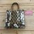 Dooney & Bourke It Lunch Bag Small Multi Color DB Logo Clear Bag Leather Handle