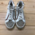 Madewell White Brown Leather Suede Lace Up High Top Shoes Women Size 9.5 Unisex